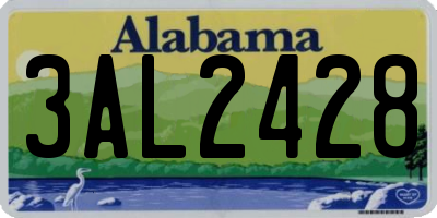 AL license plate 3AL2428