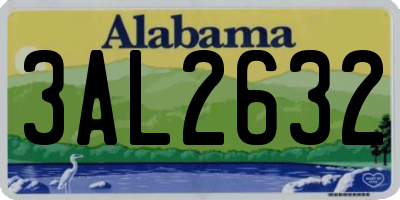 AL license plate 3AL2632