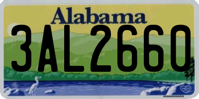 AL license plate 3AL2660