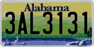 AL license plate 3AL3131
