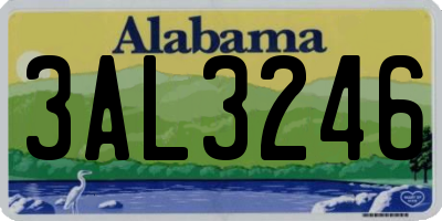 AL license plate 3AL3246
