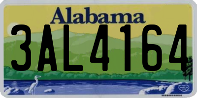 AL license plate 3AL4164
