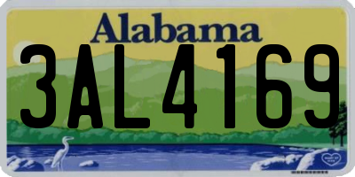 AL license plate 3AL4169
