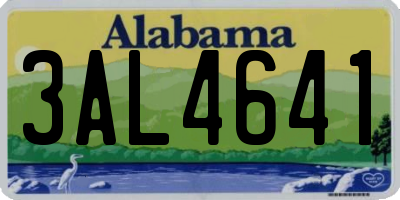 AL license plate 3AL4641