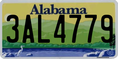 AL license plate 3AL4779