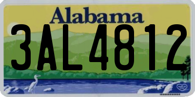 AL license plate 3AL4812
