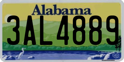 AL license plate 3AL4889