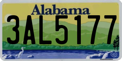 AL license plate 3AL5177