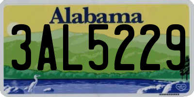 AL license plate 3AL5229