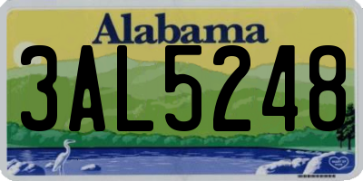 AL license plate 3AL5248
