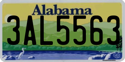 AL license plate 3AL5563