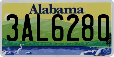 AL license plate 3AL6280