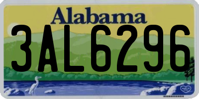 AL license plate 3AL6296
