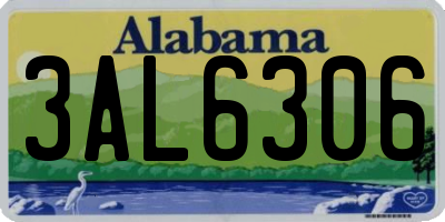 AL license plate 3AL6306