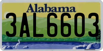 AL license plate 3AL6603