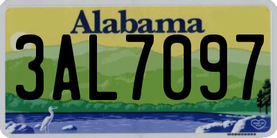 AL license plate 3AL7097
