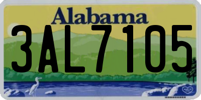 AL license plate 3AL7105