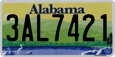 AL license plate 3AL7421