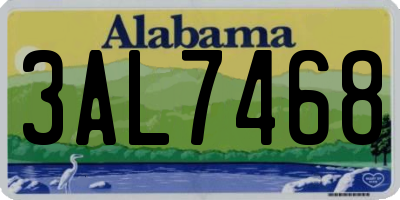 AL license plate 3AL7468