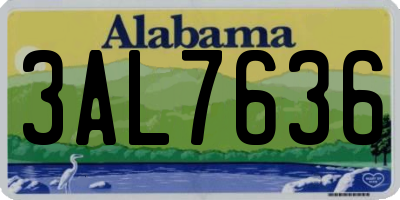 AL license plate 3AL7636