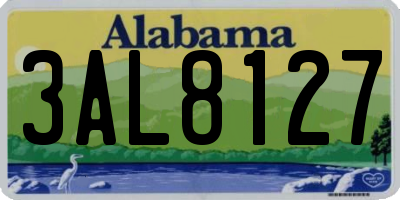 AL license plate 3AL8127