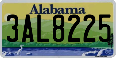 AL license plate 3AL8225