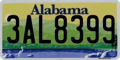 AL license plate 3AL8399