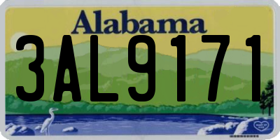 AL license plate 3AL9171