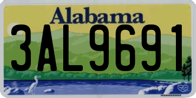 AL license plate 3AL9691