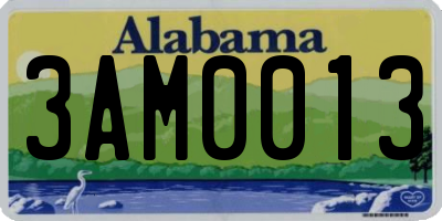 AL license plate 3AM0013