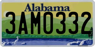 AL license plate 3AM0332