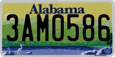 AL license plate 3AM0586