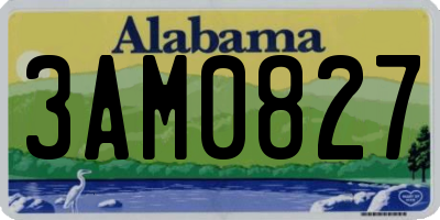 AL license plate 3AM0827
