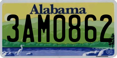AL license plate 3AM0862