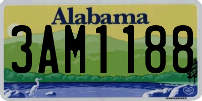 AL license plate 3AM1188