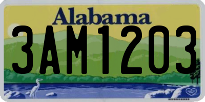 AL license plate 3AM1203