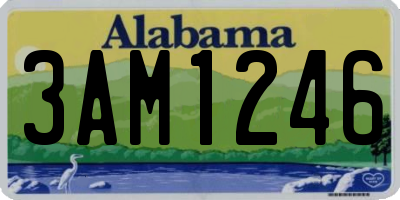 AL license plate 3AM1246
