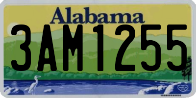 AL license plate 3AM1255