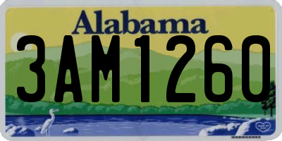 AL license plate 3AM1260