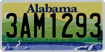 AL license plate 3AM1293
