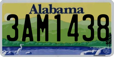 AL license plate 3AM1438