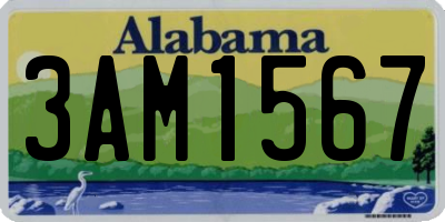 AL license plate 3AM1567