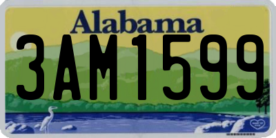 AL license plate 3AM1599