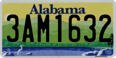 AL license plate 3AM1632