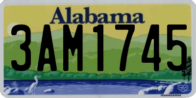 AL license plate 3AM1745