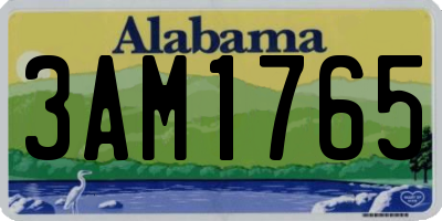 AL license plate 3AM1765