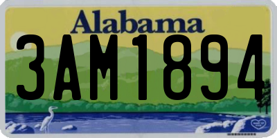 AL license plate 3AM1894