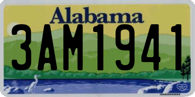 AL license plate 3AM1941