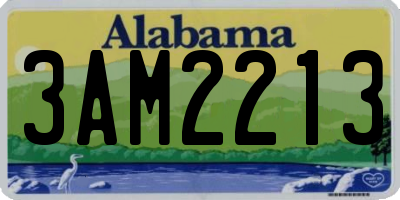 AL license plate 3AM2213