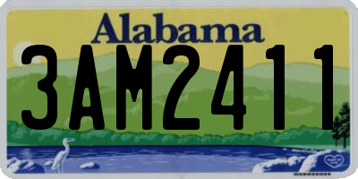 AL license plate 3AM2411